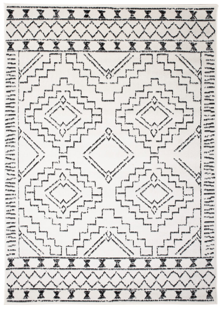 Area Rug Juno Modern Tribal Cream Black