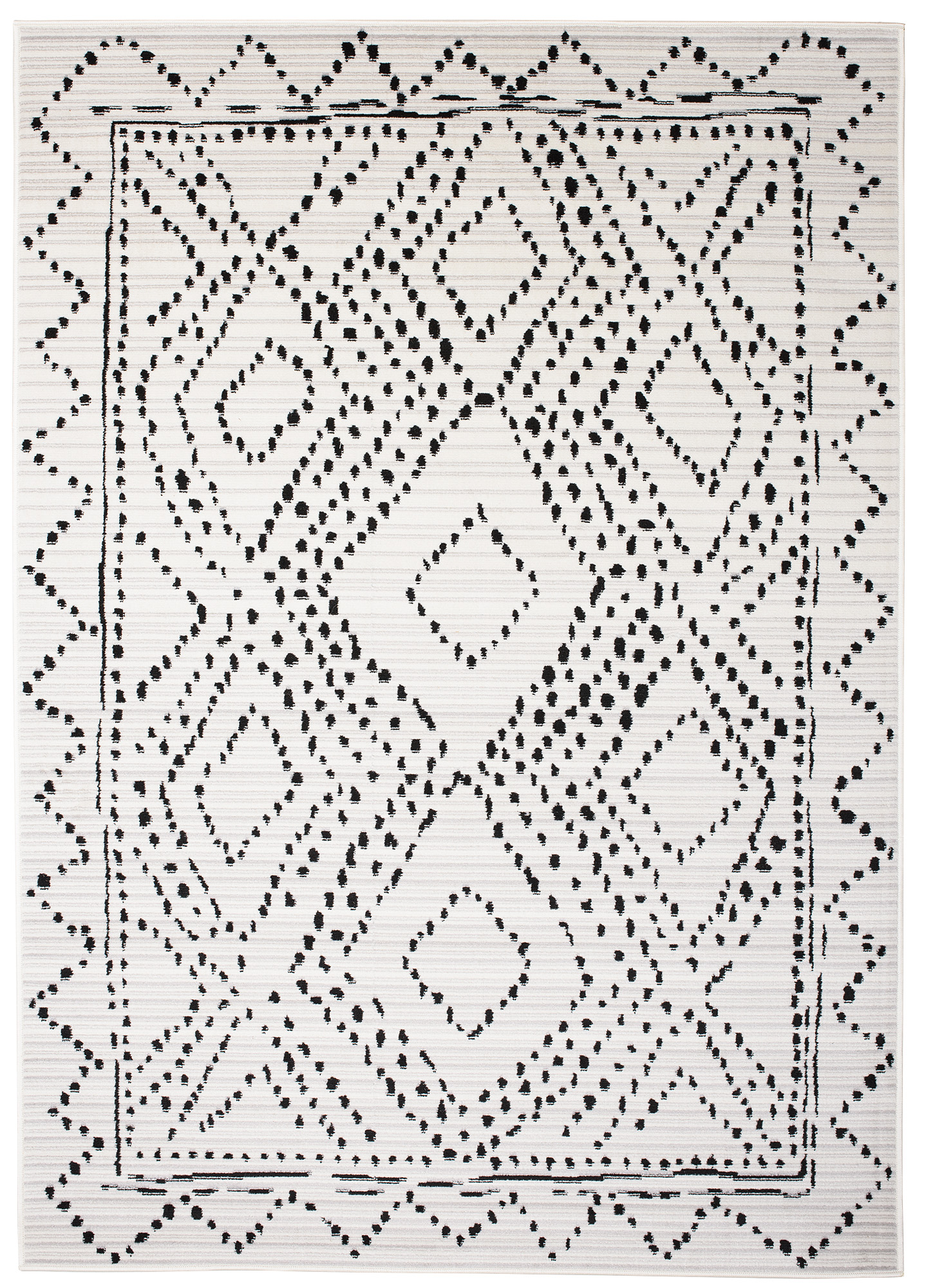 Area Rug Juno Modern Dots Ethnic Cream Black