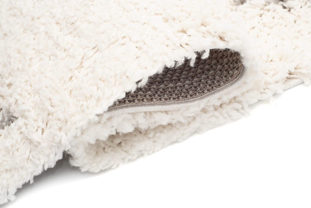Area Rug Boho Shaggy Fringes Ethno Frame Cream Dark Grey