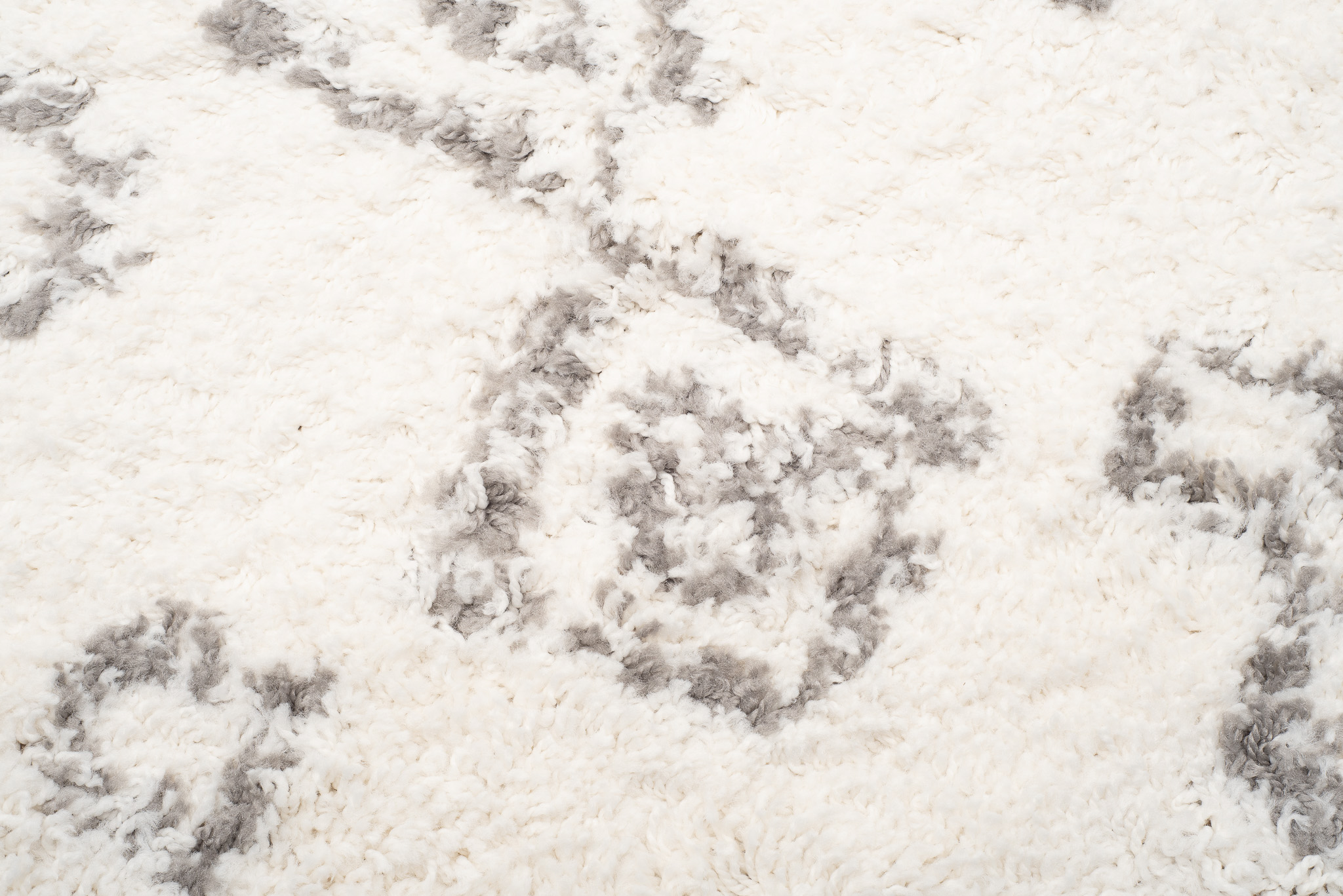 Area Rug Boho Shaggy Fringes Ethno Lines Cream Grey