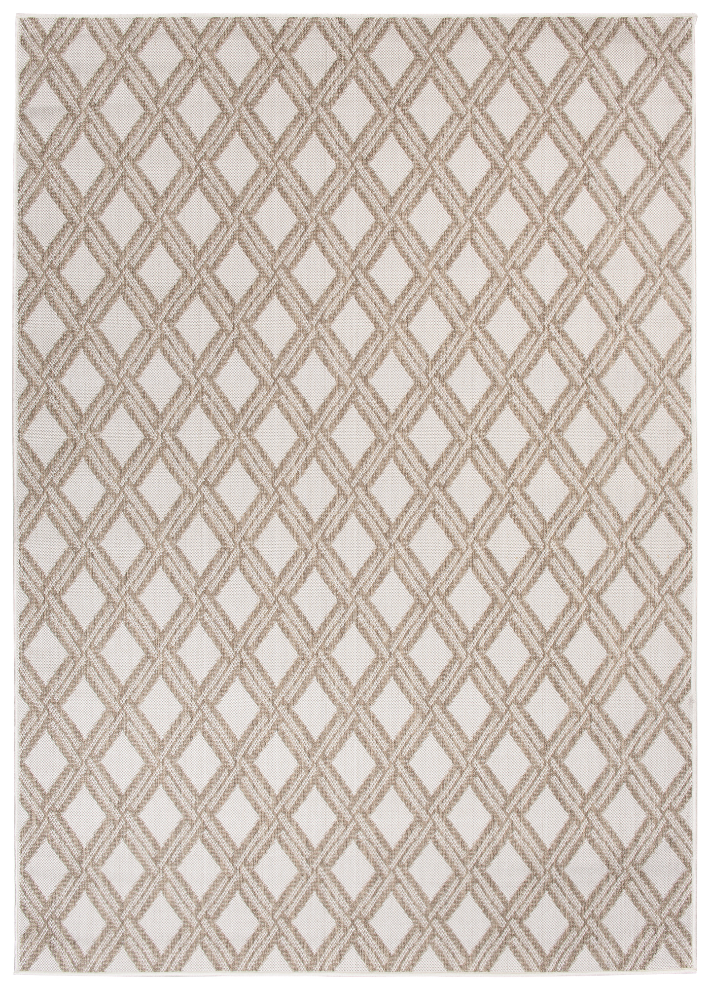 Area Rug Capri Sisal Modern Indoor Outdoor Beige Diamond Durable