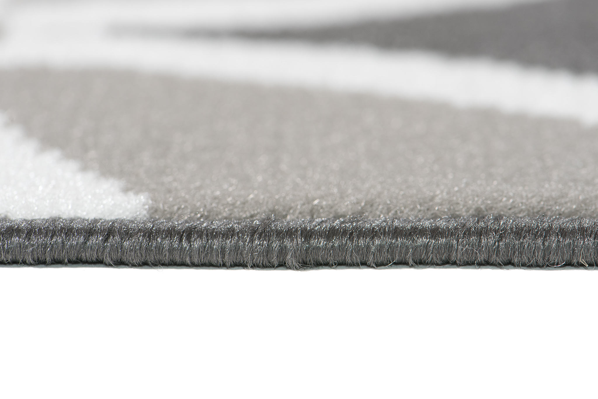 Area Rug Maya Modern Short Pile Lilac Mosaic Designer Grey Black