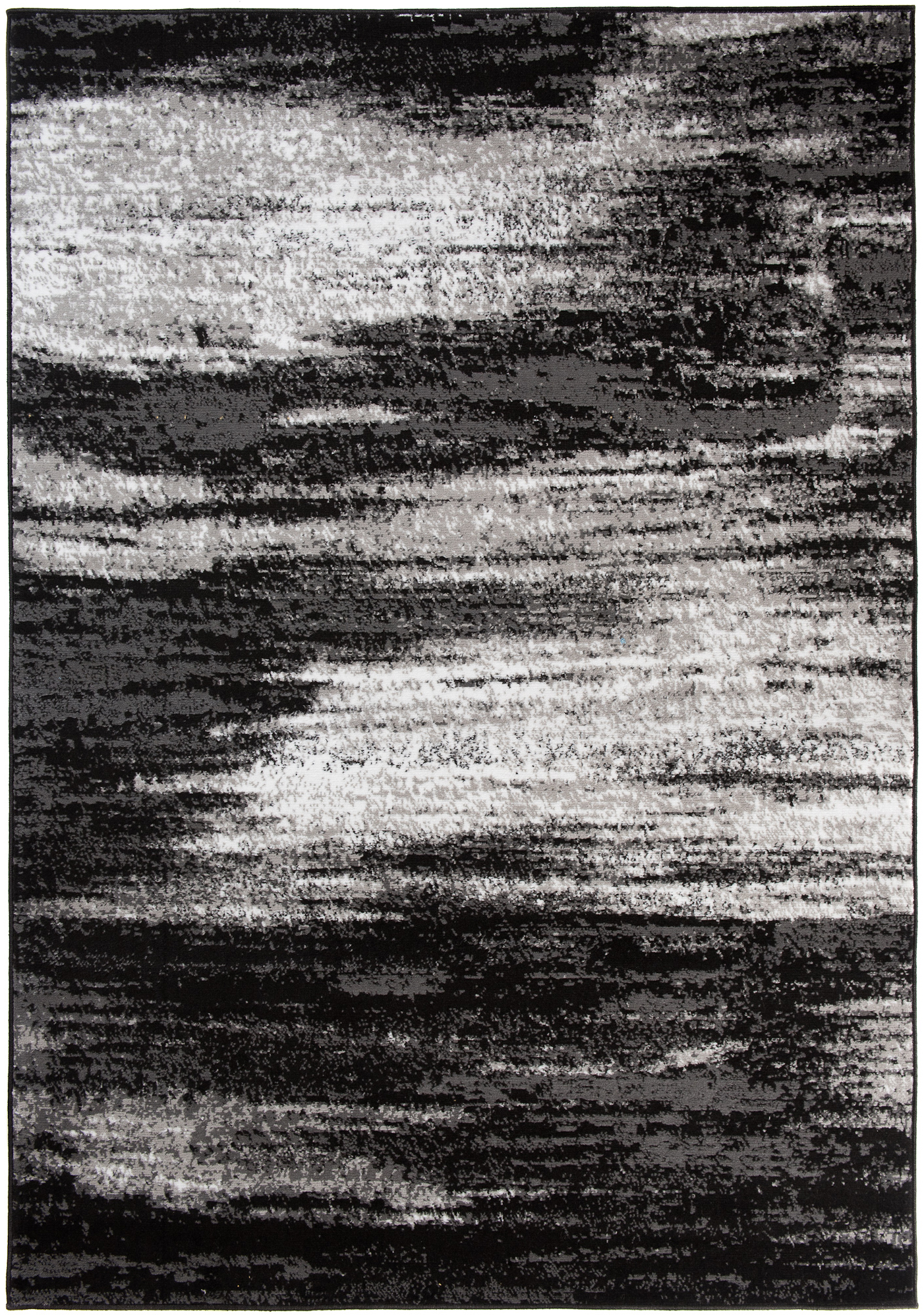 Area Rug Maya Modern Abstract Contemporary Short Pile Grey