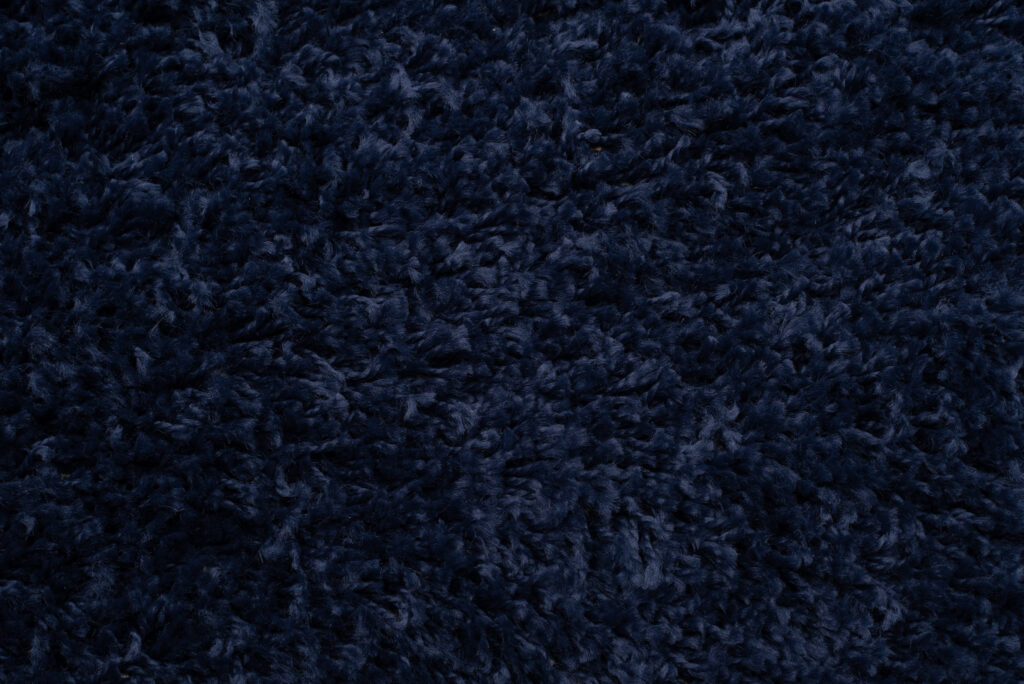 Area Rug Boho Shaggy Fringes Plain One Colour Navy Blue