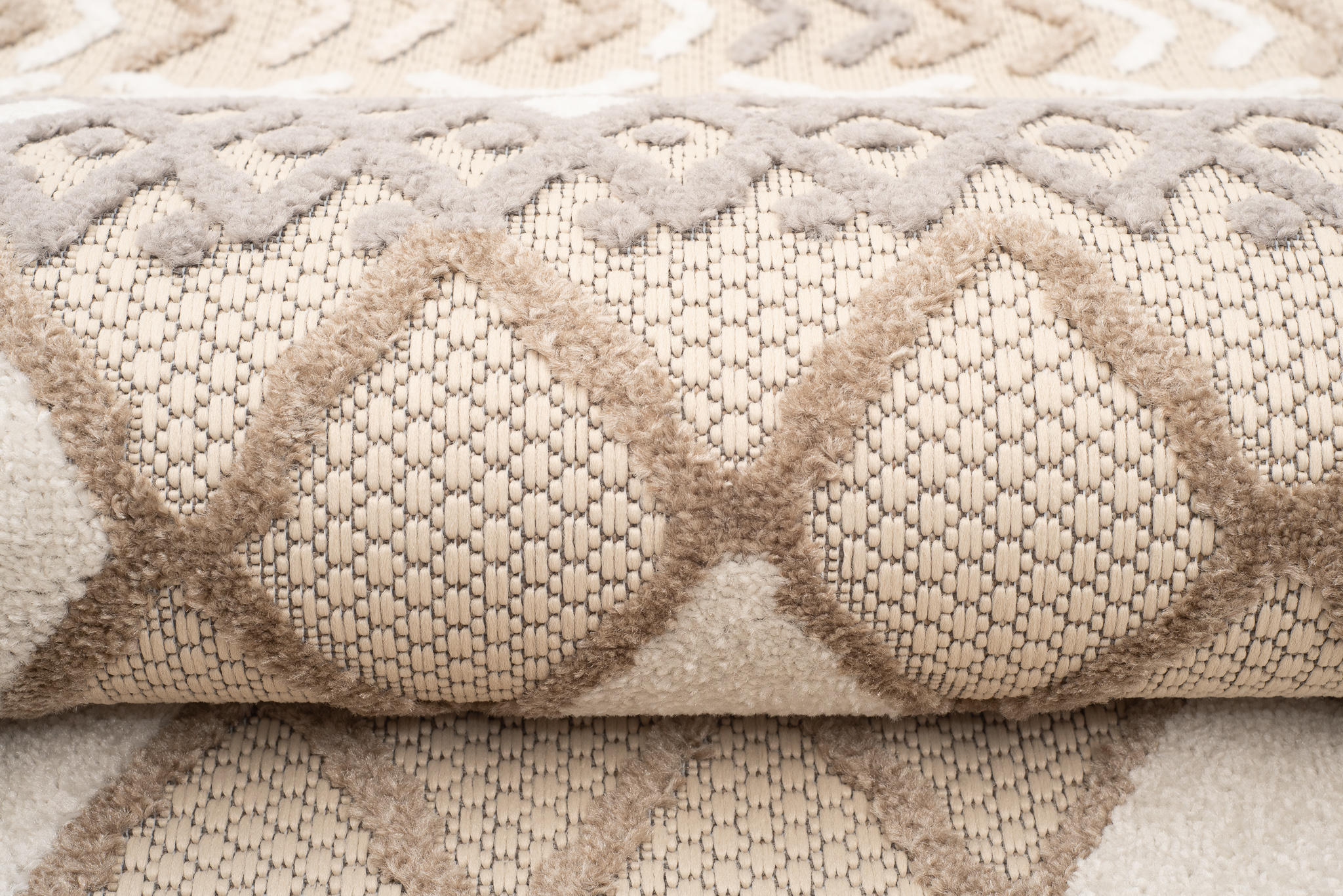 Area Rug Patio Outdoor Grey Cream Ethnic - Image 8