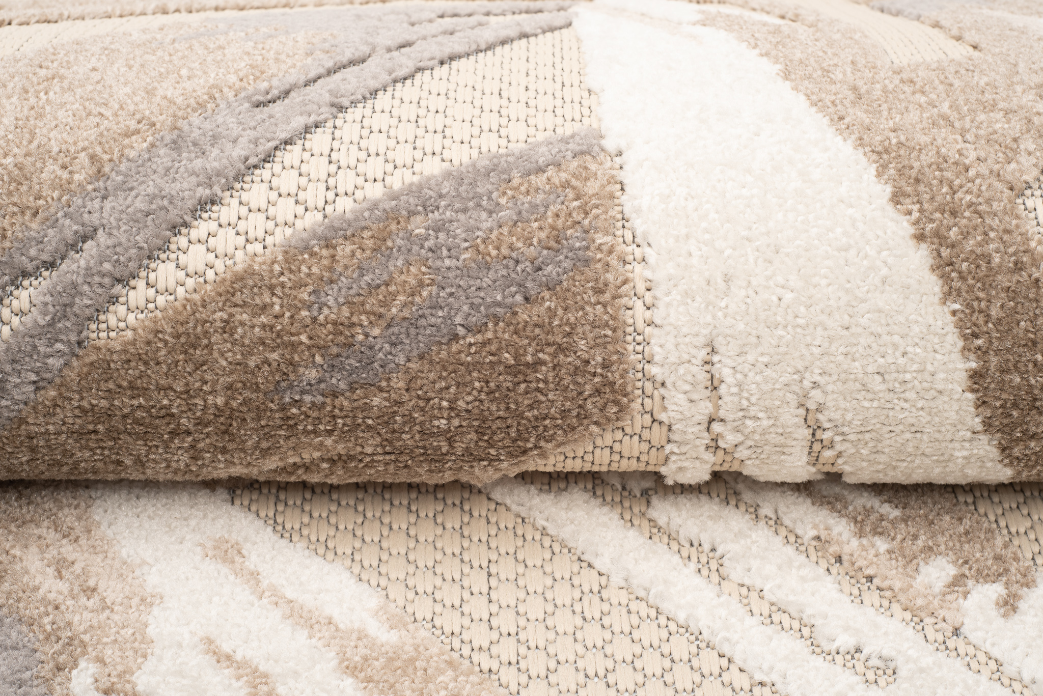 Area Rug Patio Outdoor Cream Grey Leaves