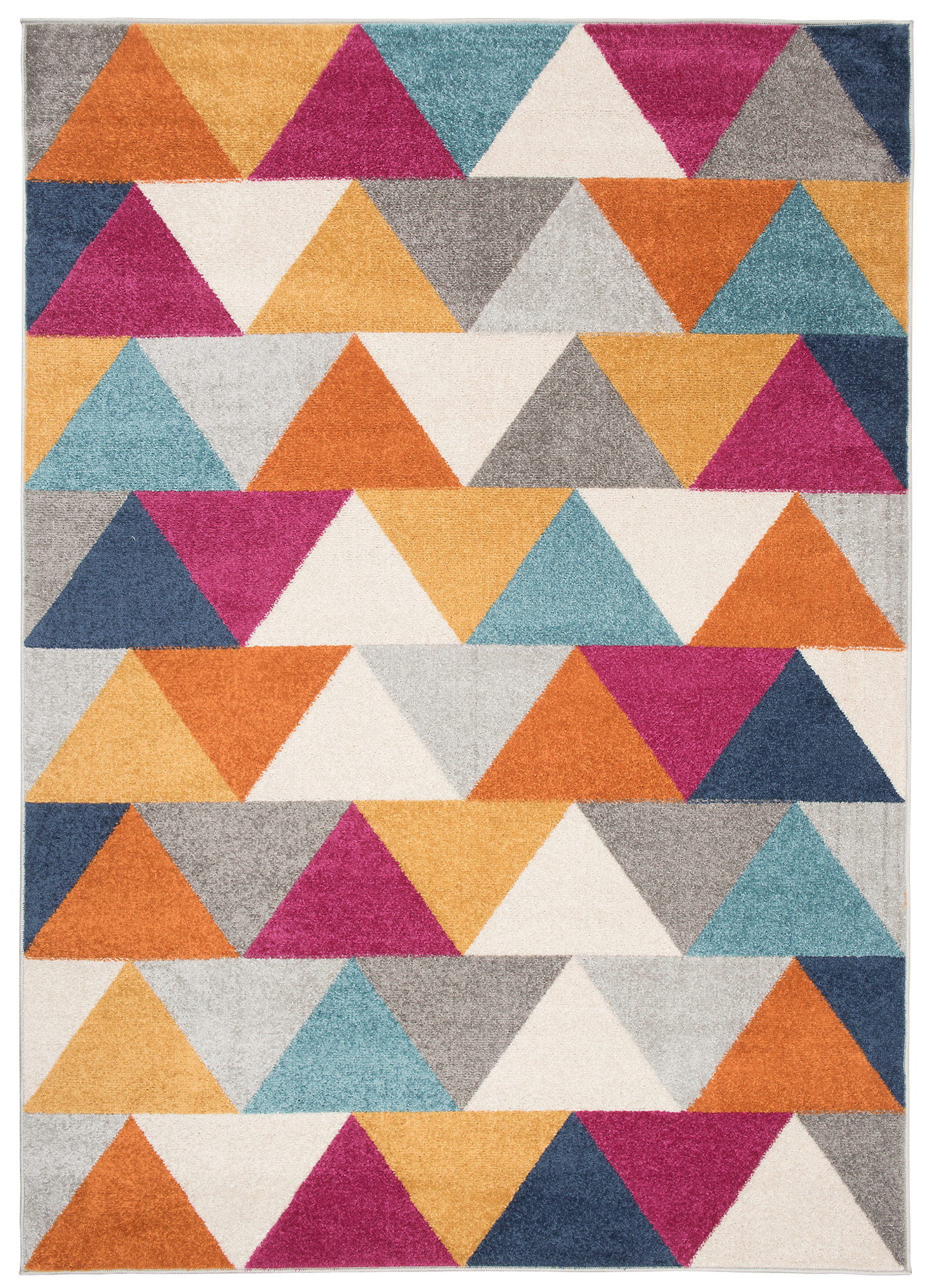 Area Rug Lazur Geometric Triangles Multicolour Orange