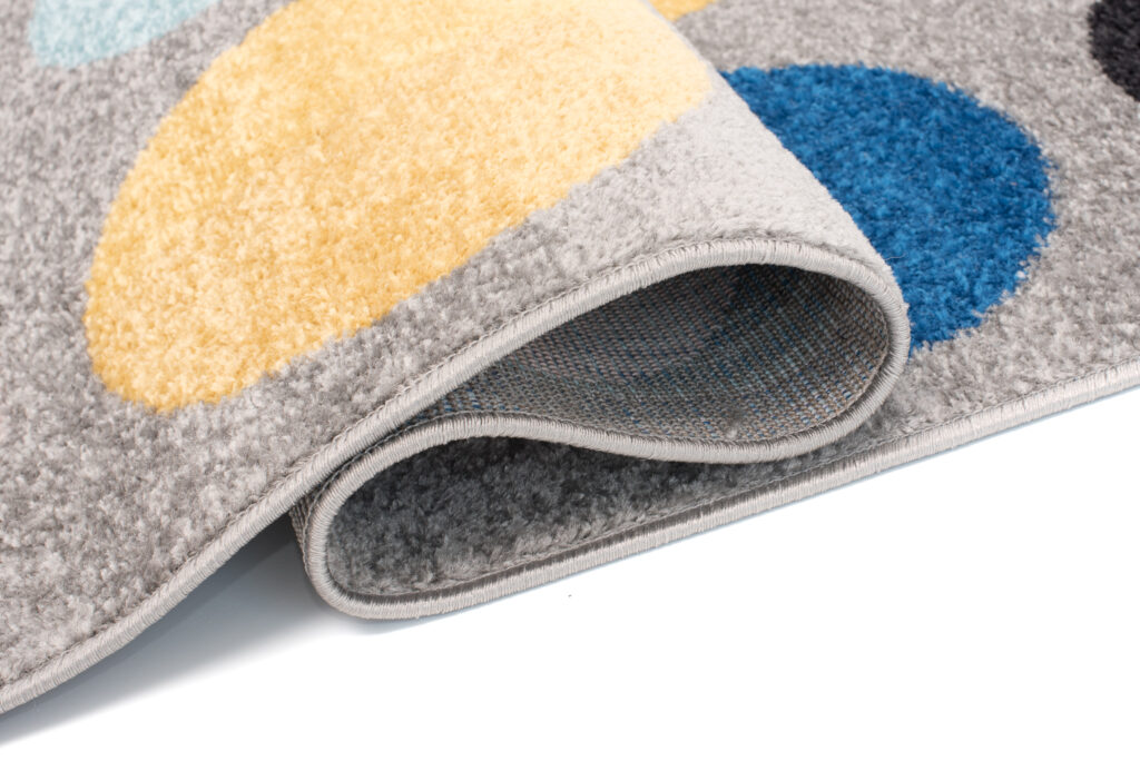 Area Rug Lazur Geometric Circle Grey Blue Yellow