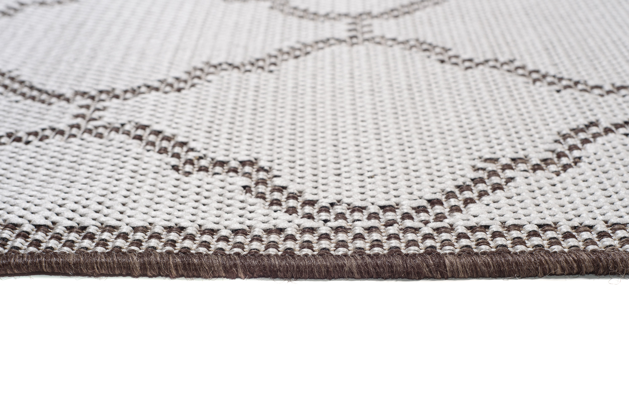 Area Rug Capri Sisal Modern Indoor Outdoor Cream Brown Moroccan