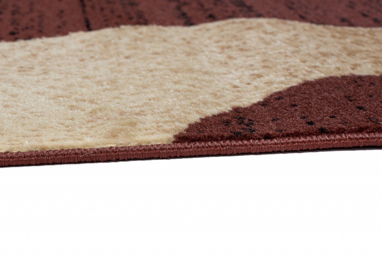 Carpet Runner Dream Brown Beige Abstract Waves