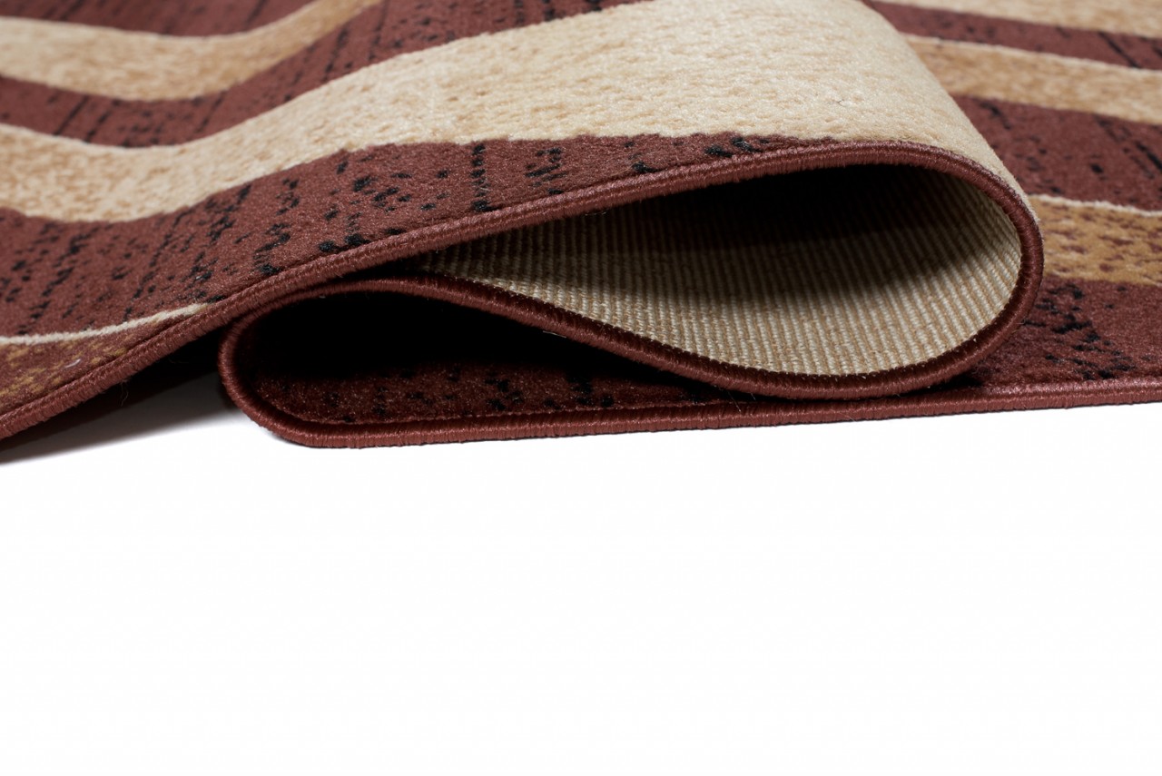 Carpet Runner Dream Brown Beige Abstract Waves