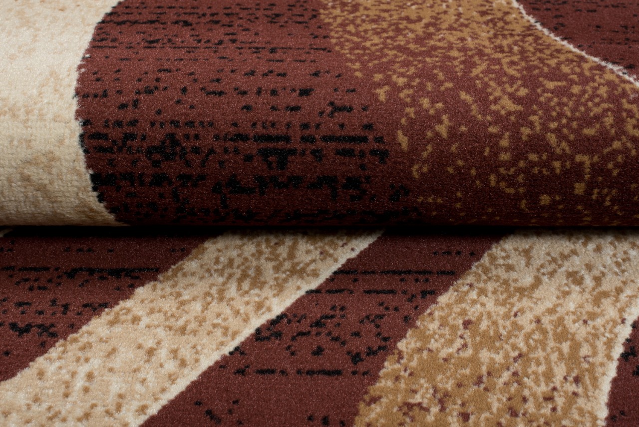 Carpet Runner Dream Brown Beige Abstract Waves