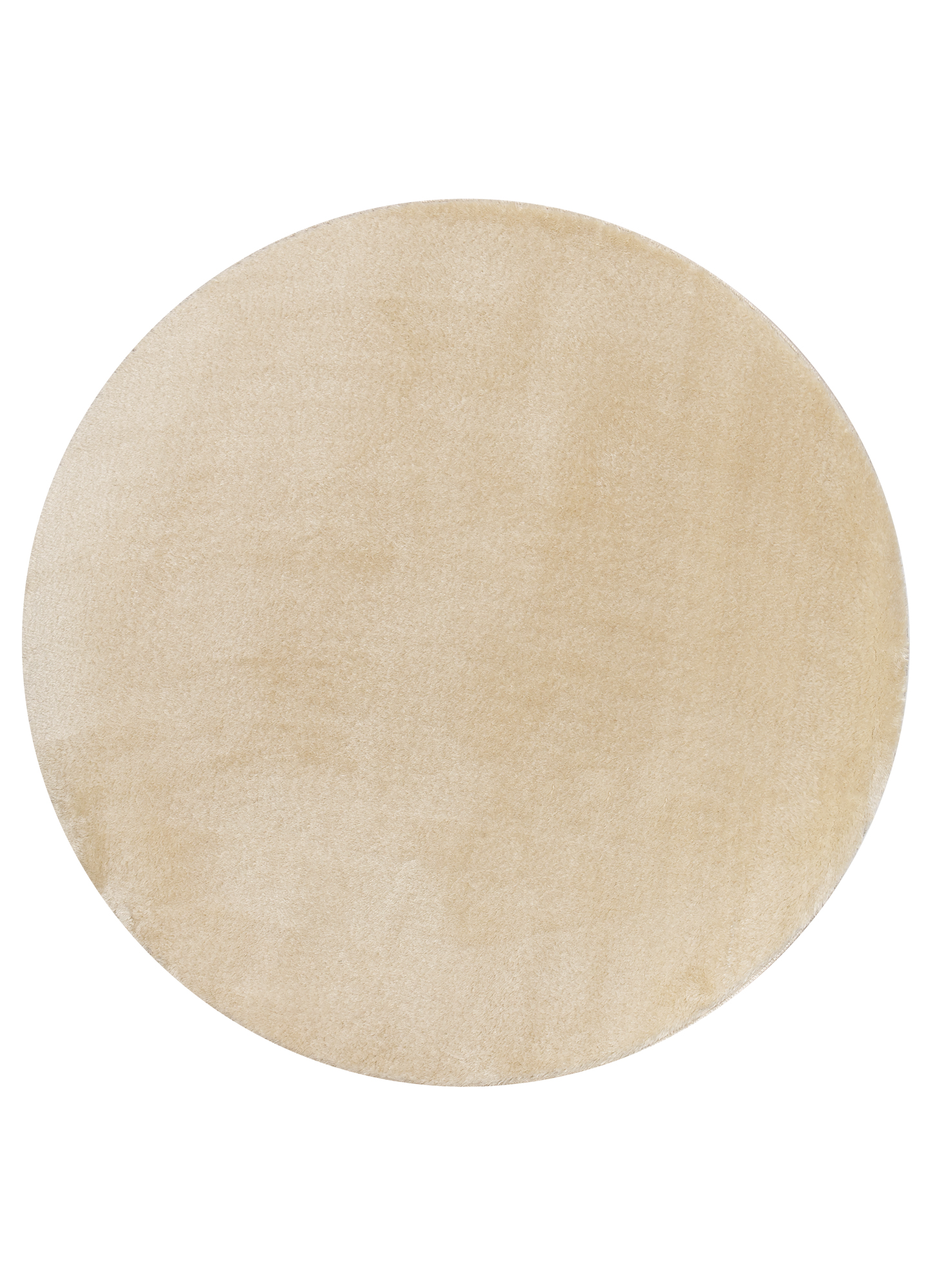 Area Rug Cuddle Round Anti-slip Beige Shaggy