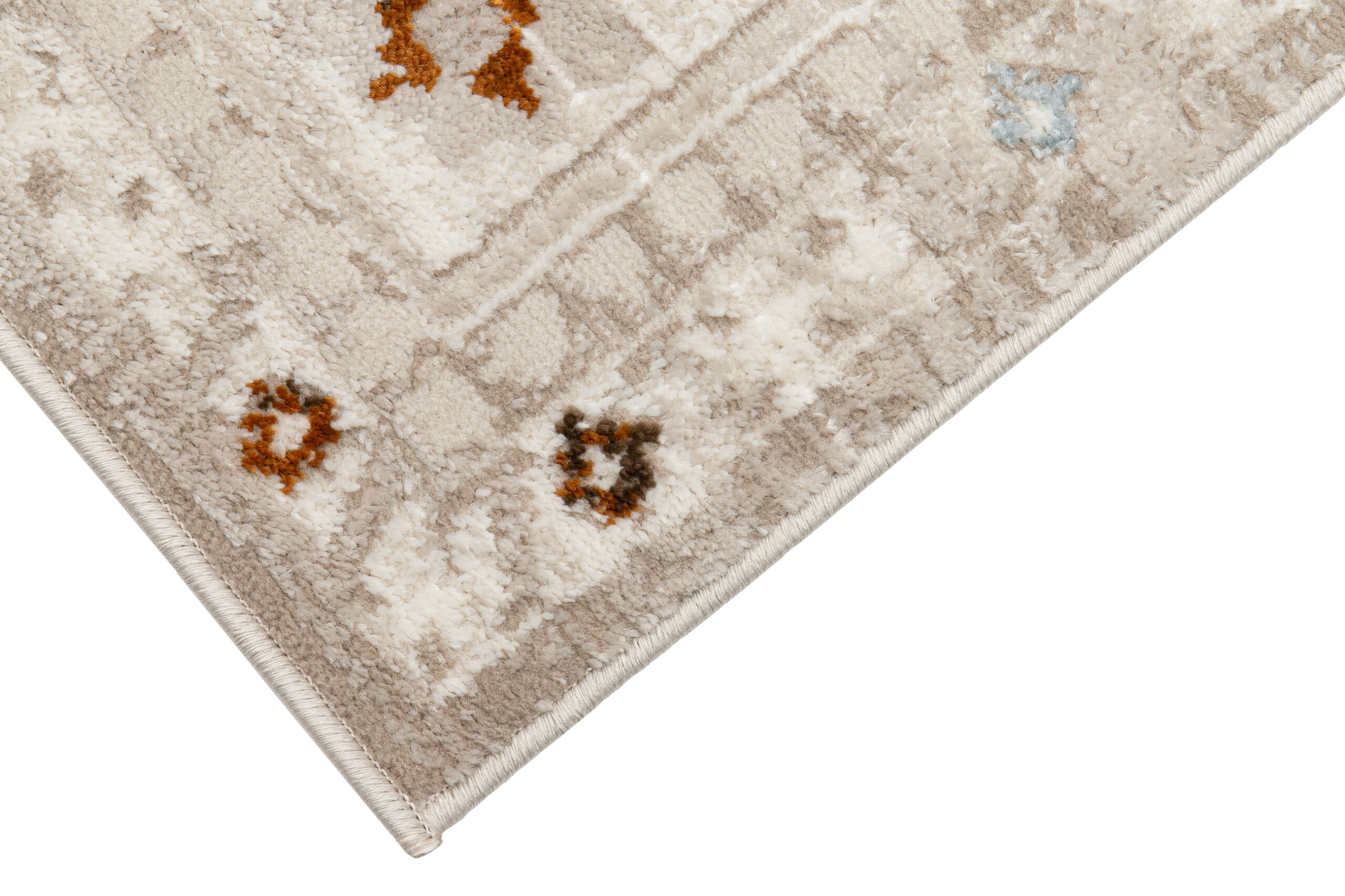 Area Rug Retro Grey Copper Ornaments Vintage