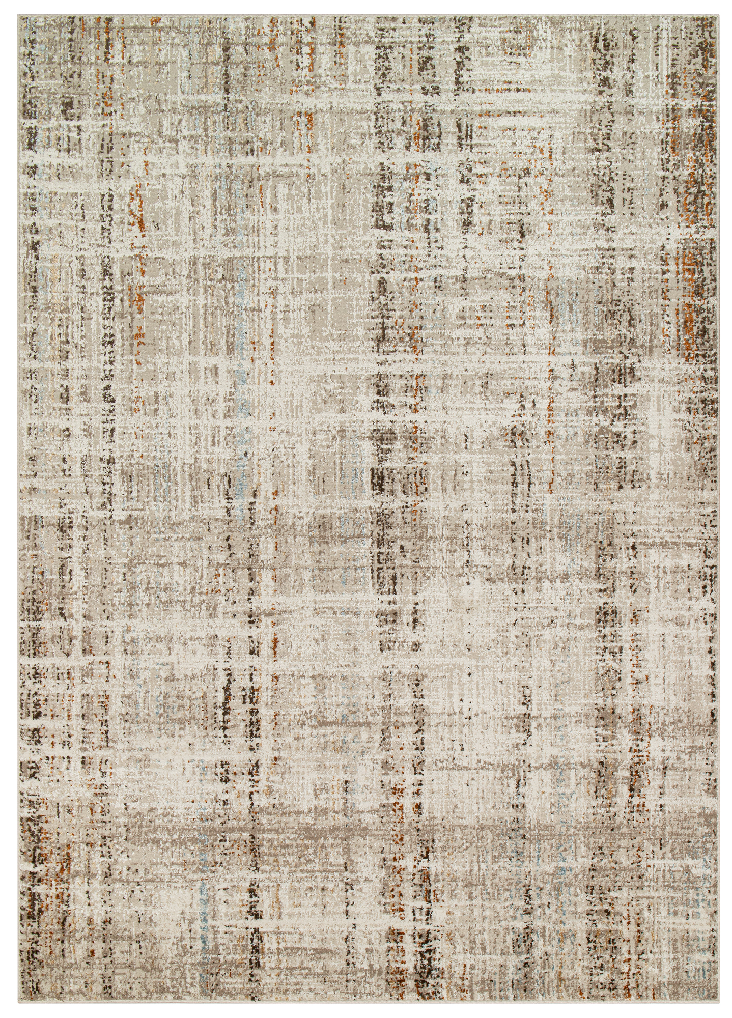 Area Rug Retro Grey Copper Blue Lines Modern