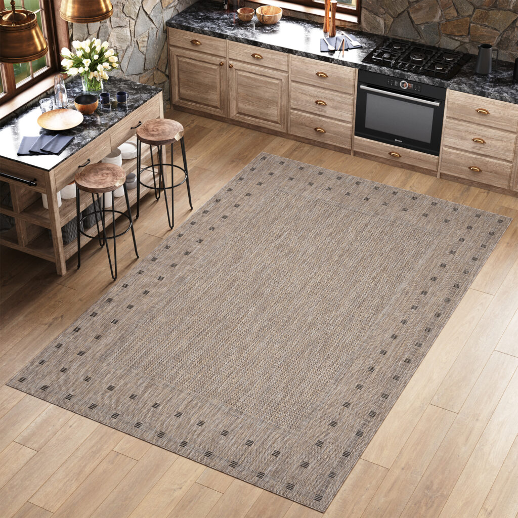 Area Rug Melissa Brown Frame Indoor Outdoor