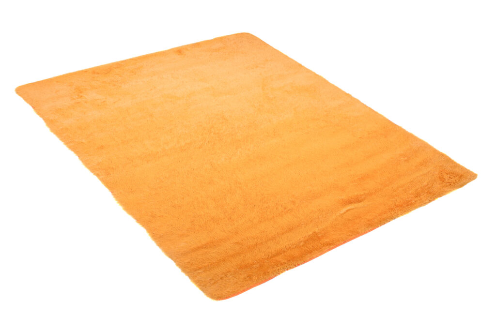 Area Rug Silk Anti-slip Shaggy Orange