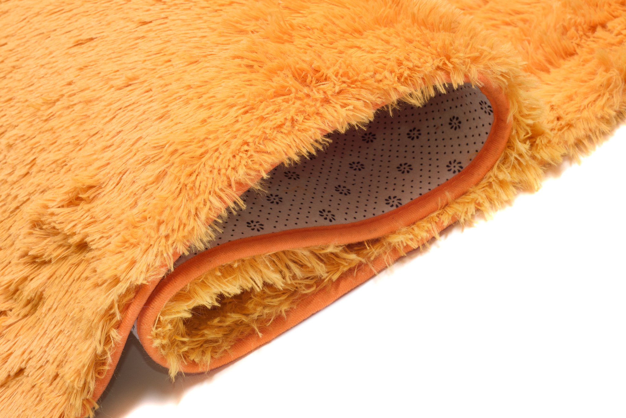 Area Rug Silk Anti-slip Shaggy Orange