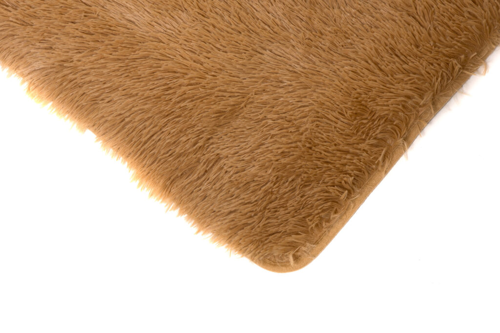 Area Rug Silk Anti-slip Shaggy Beige