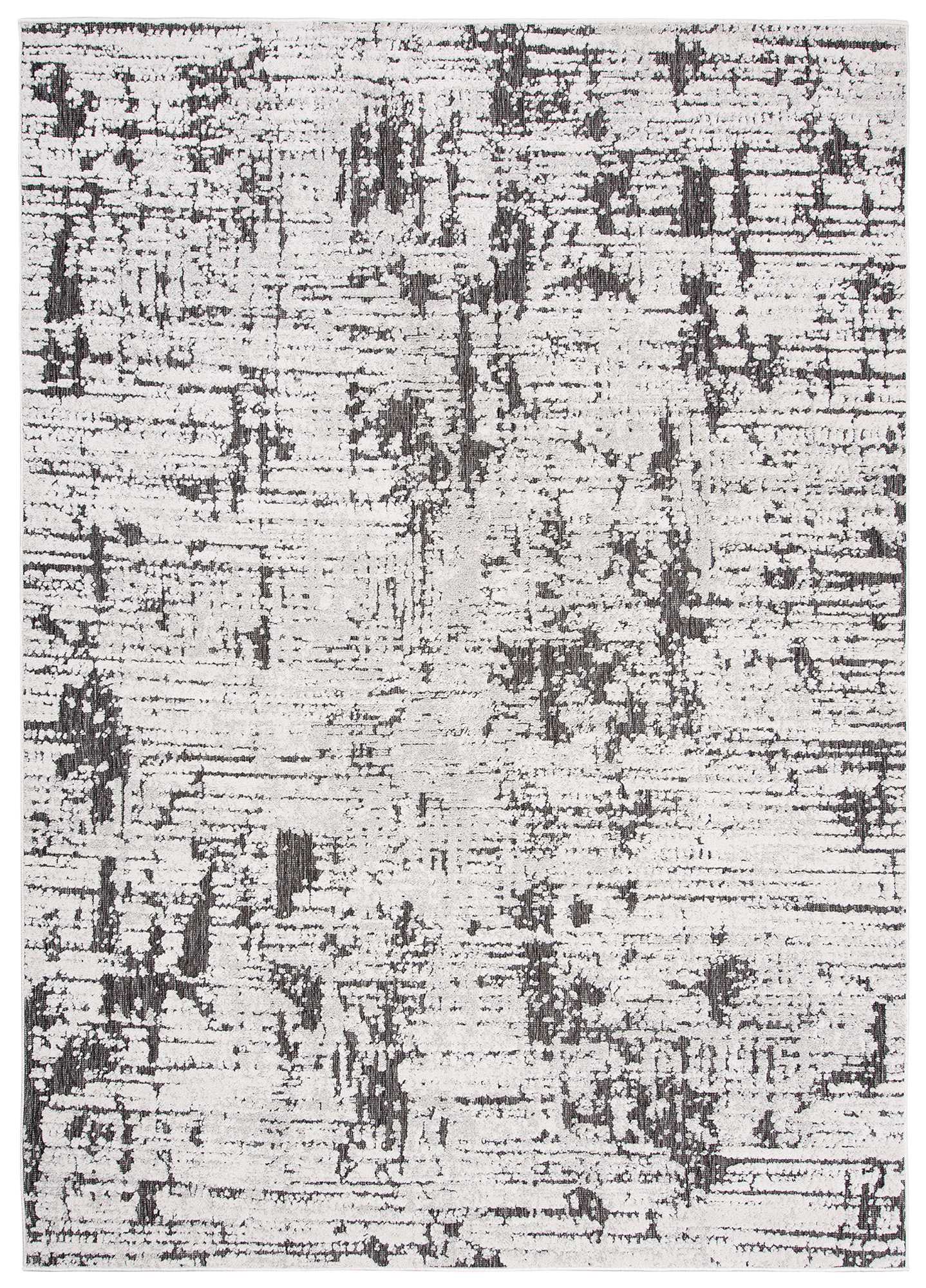Area Rug Lotus Abstract Lines Ivory Anthracite