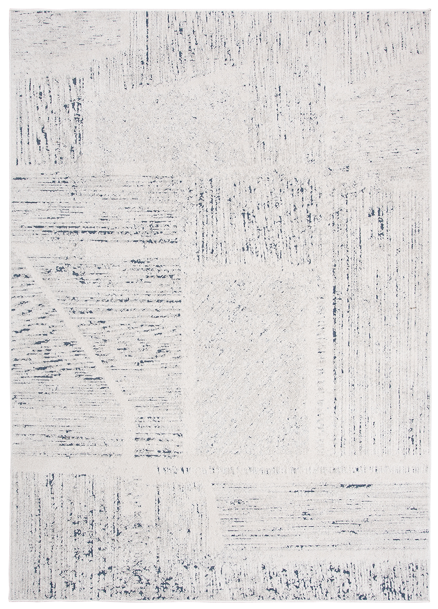 Area Rug Lotus Ivory Blue Modern Durable