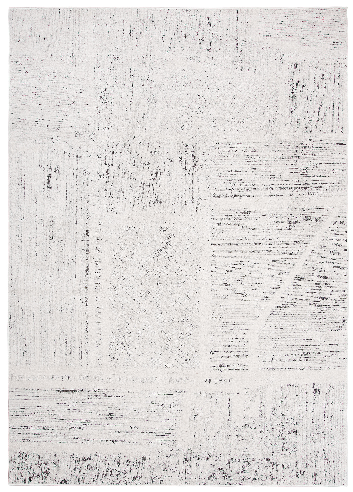 Area Rug Lotus Abstract Ivory Anthracite