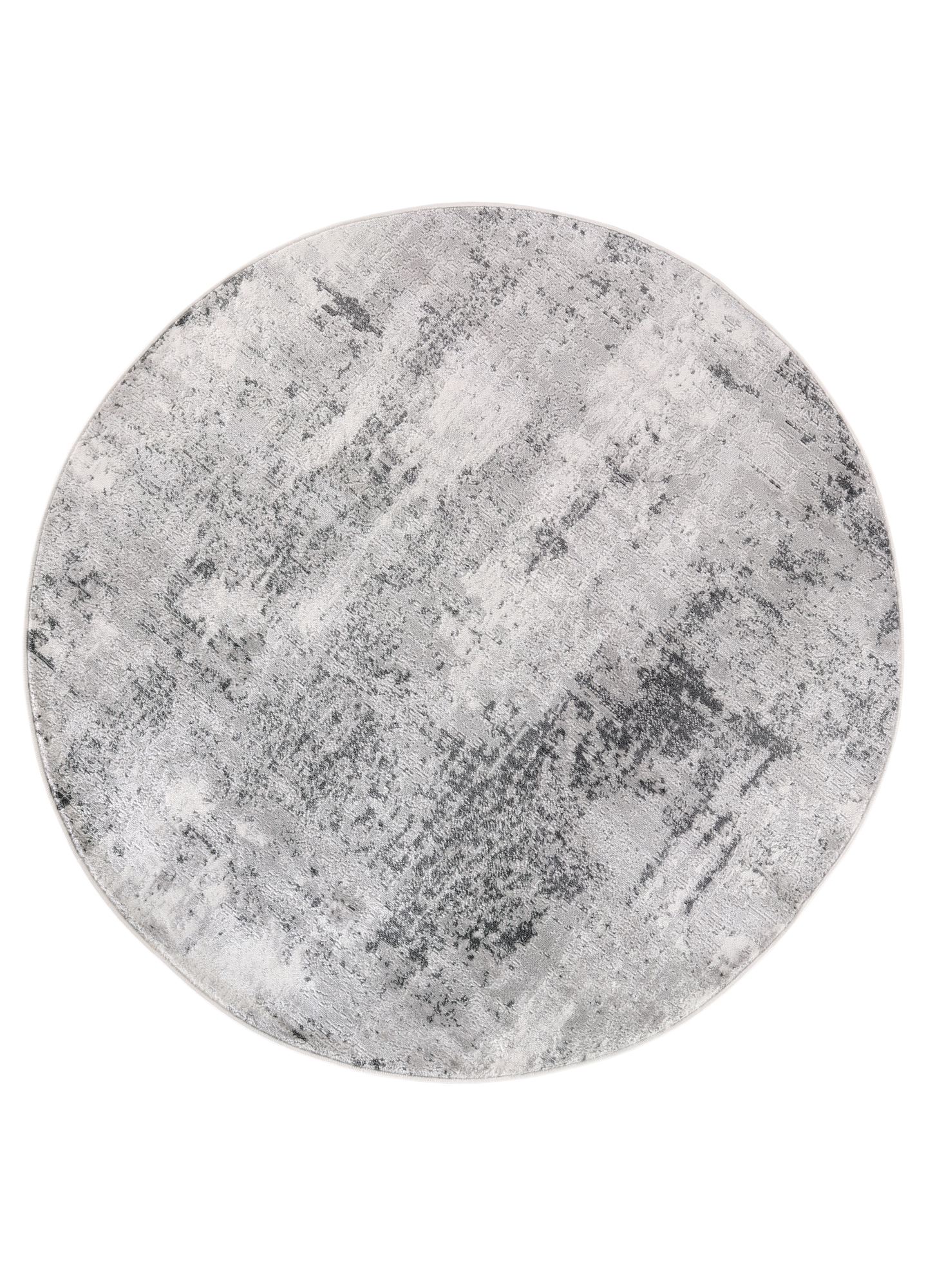 Area Rug Sky Round Grey Abstract Vintage Flecked