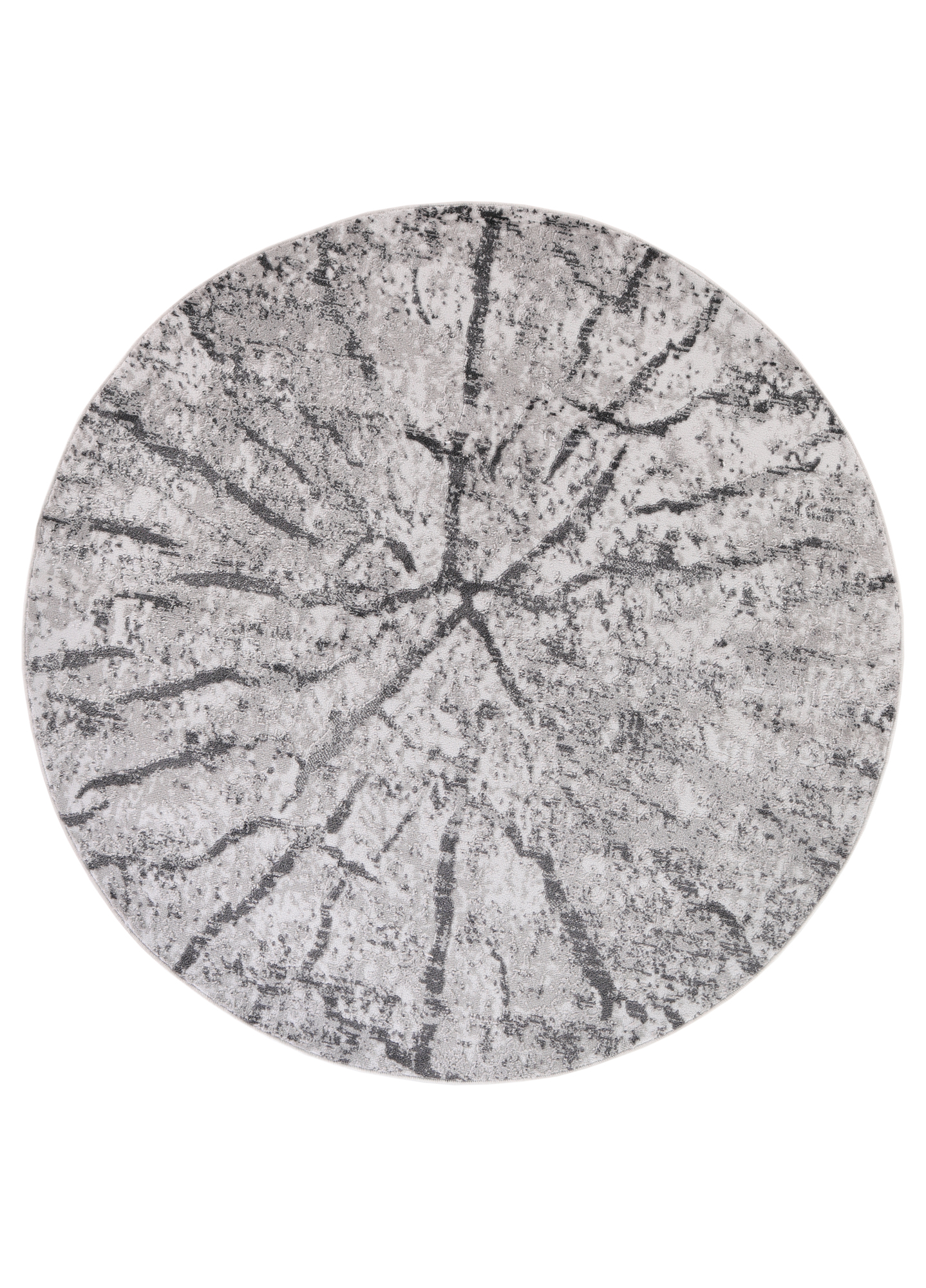 Area Rug Sky Round Light Grey Modern Wood