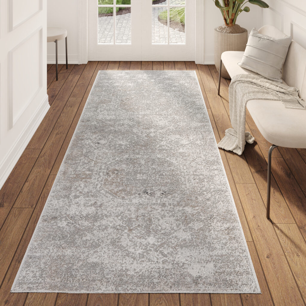 Carpet Runner Valley Grey Beige Vintage Ornaments