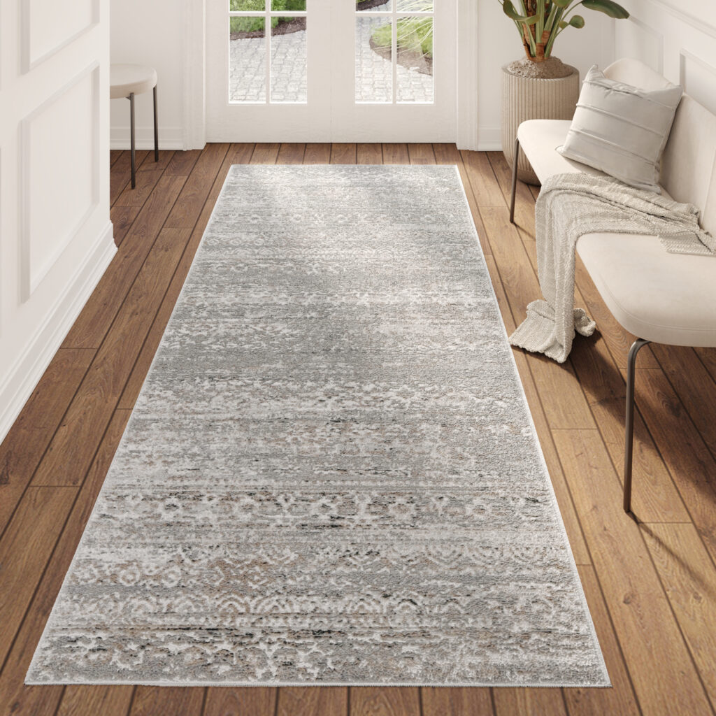 Carpet Runner Valley Grey Multicolour Vintage Floral