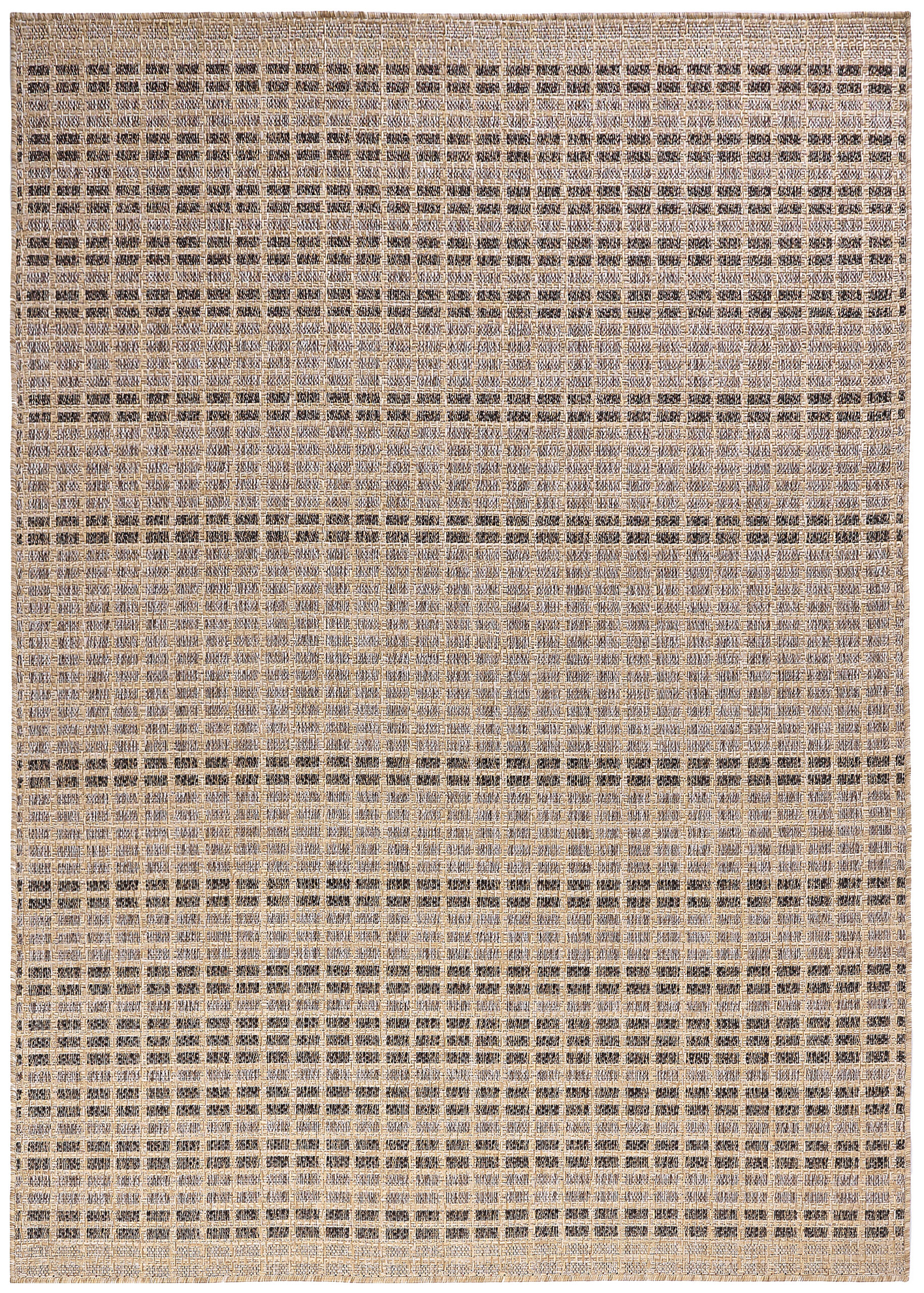 Outdoor Area Rug Yucana Beige Brown Checkered