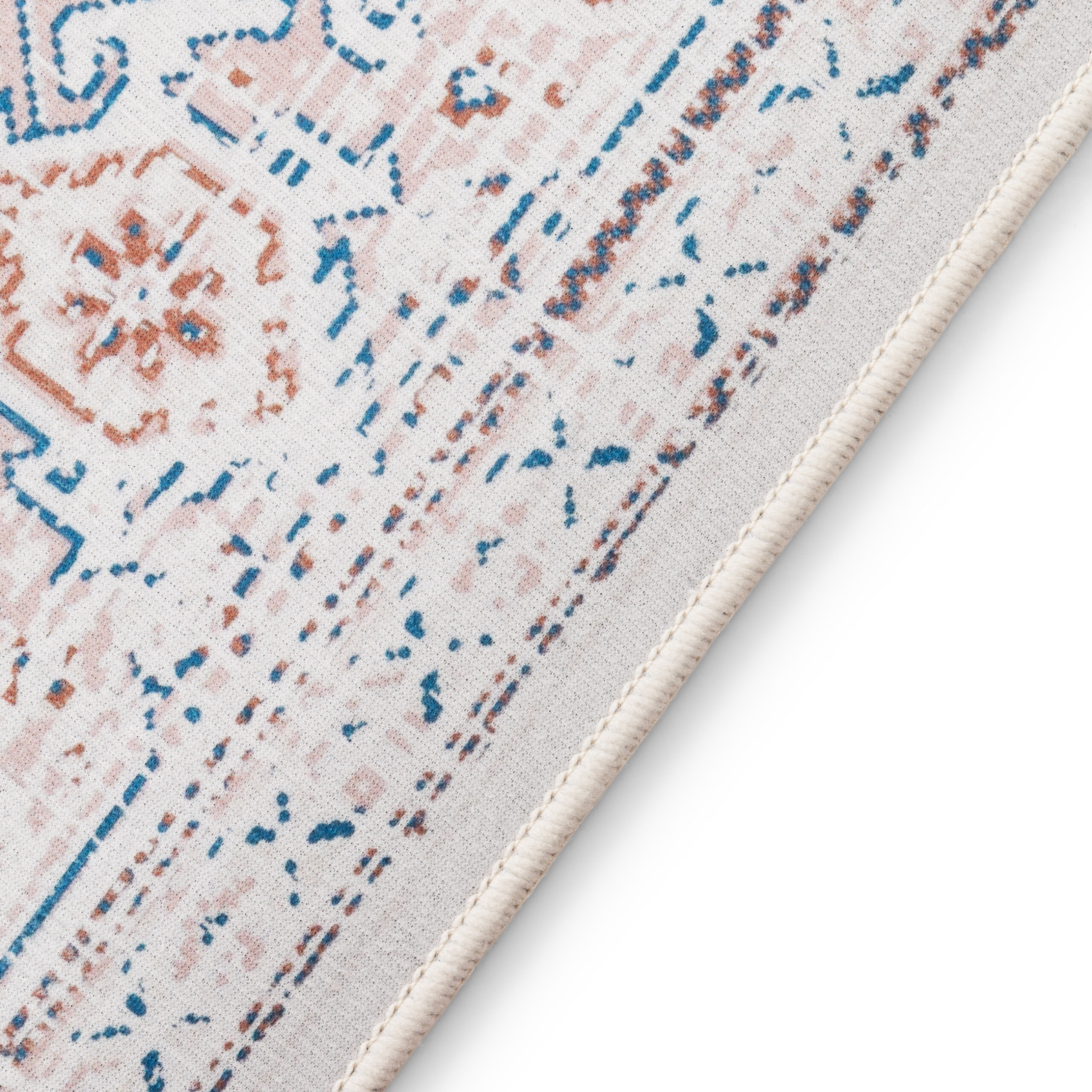 Area Rug Nora Cream Blue Anti-Slip
