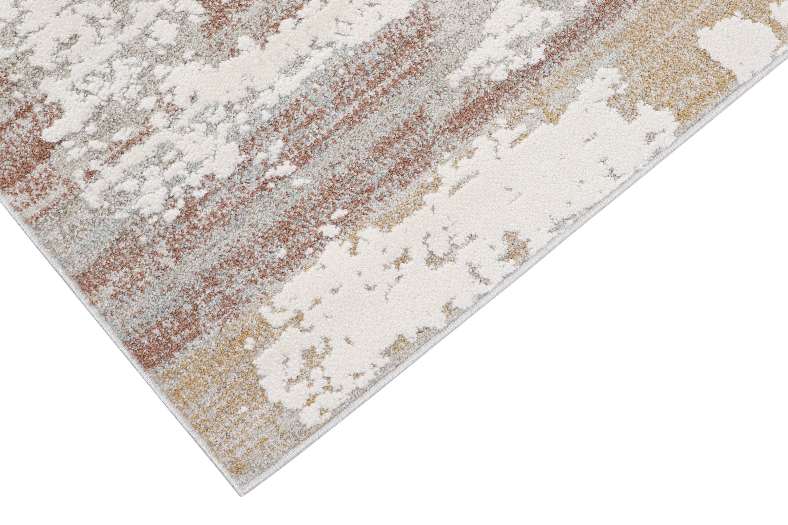Area Rug Trend Beige Rust Abstract