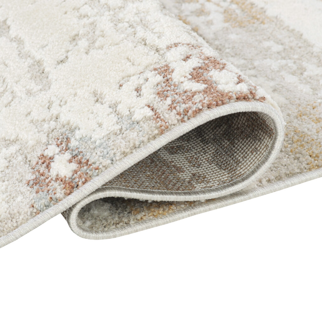Area Rug Trend Beige Rust Abstract