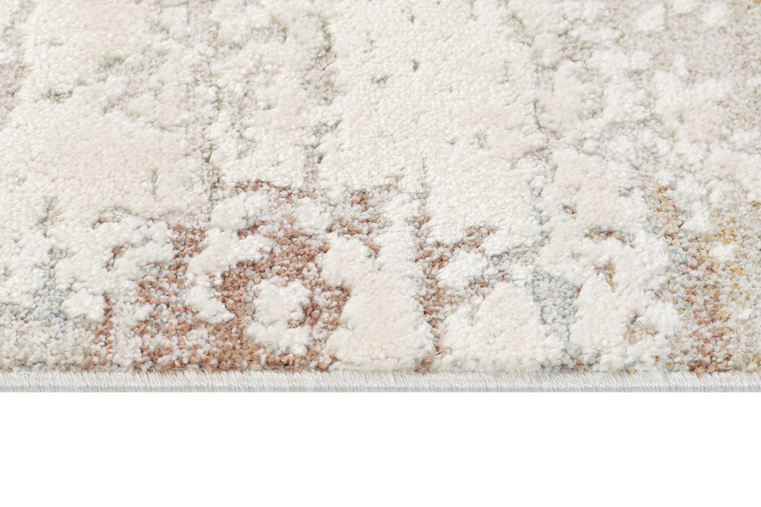 Area Rug Trend Beige Rust Abstract