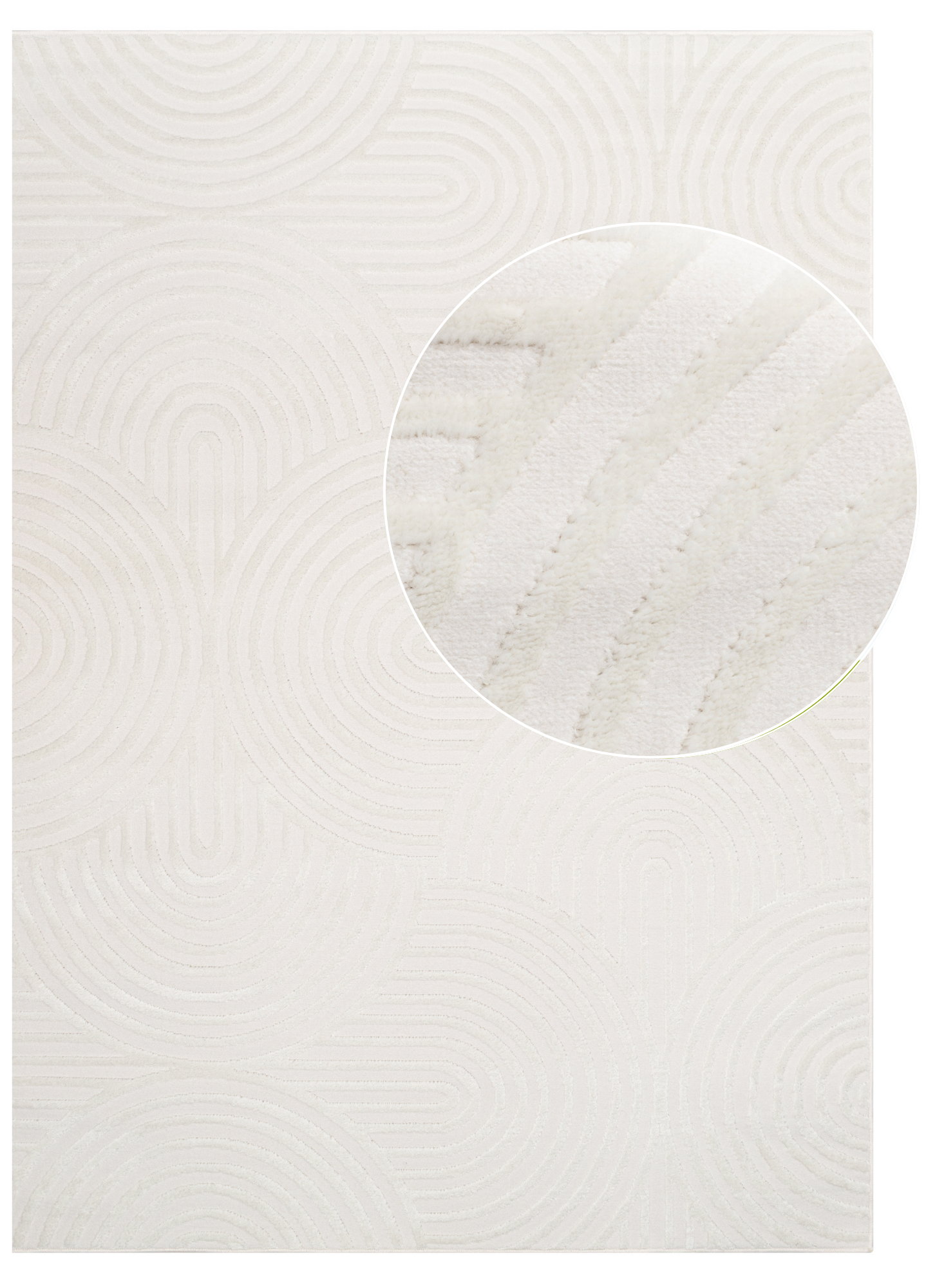 Area Rug Hygge Off-White Ovals