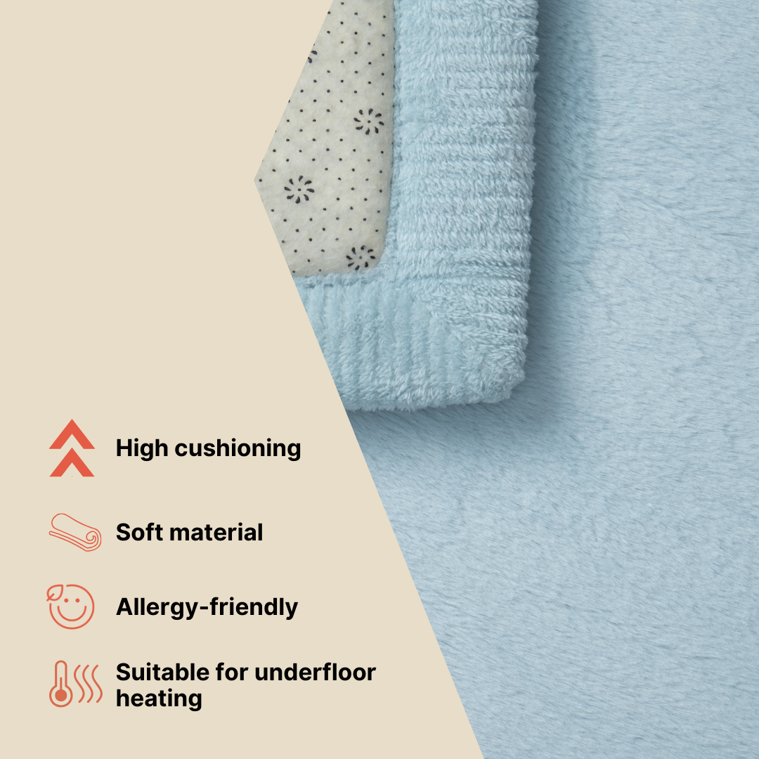 Kids’ Rug Fluffin Light Gray Non-slip