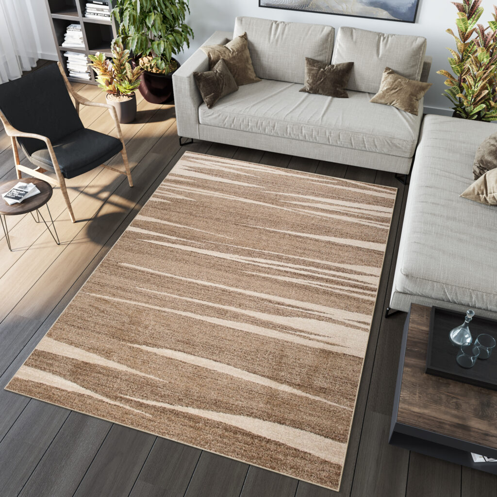 Area Rug Sari Dark Beige Striped