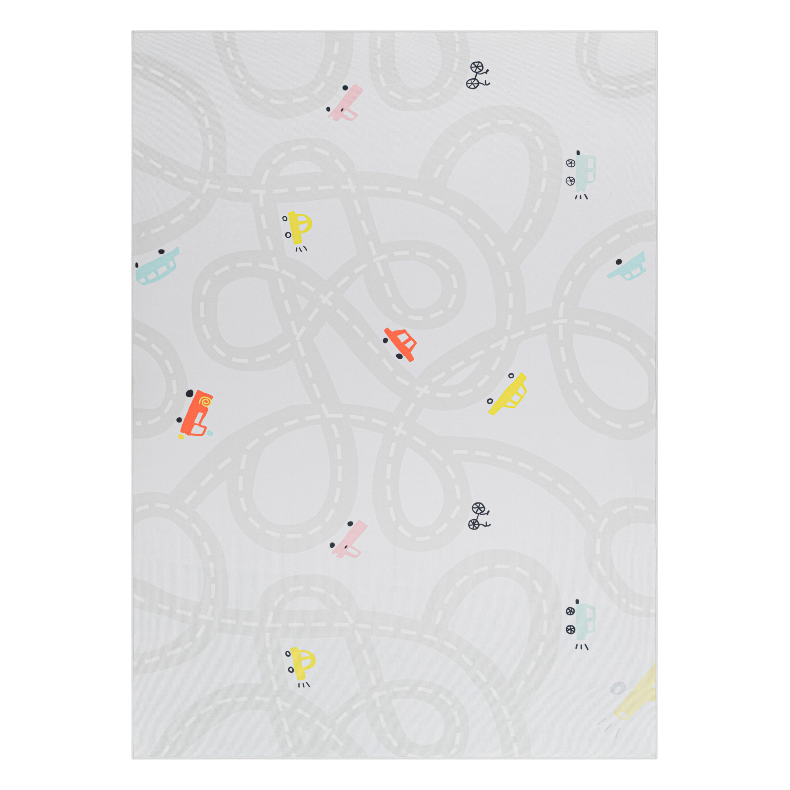Children’s Rug Snooki Pastel Roads Beige Non-Slip - Image 2