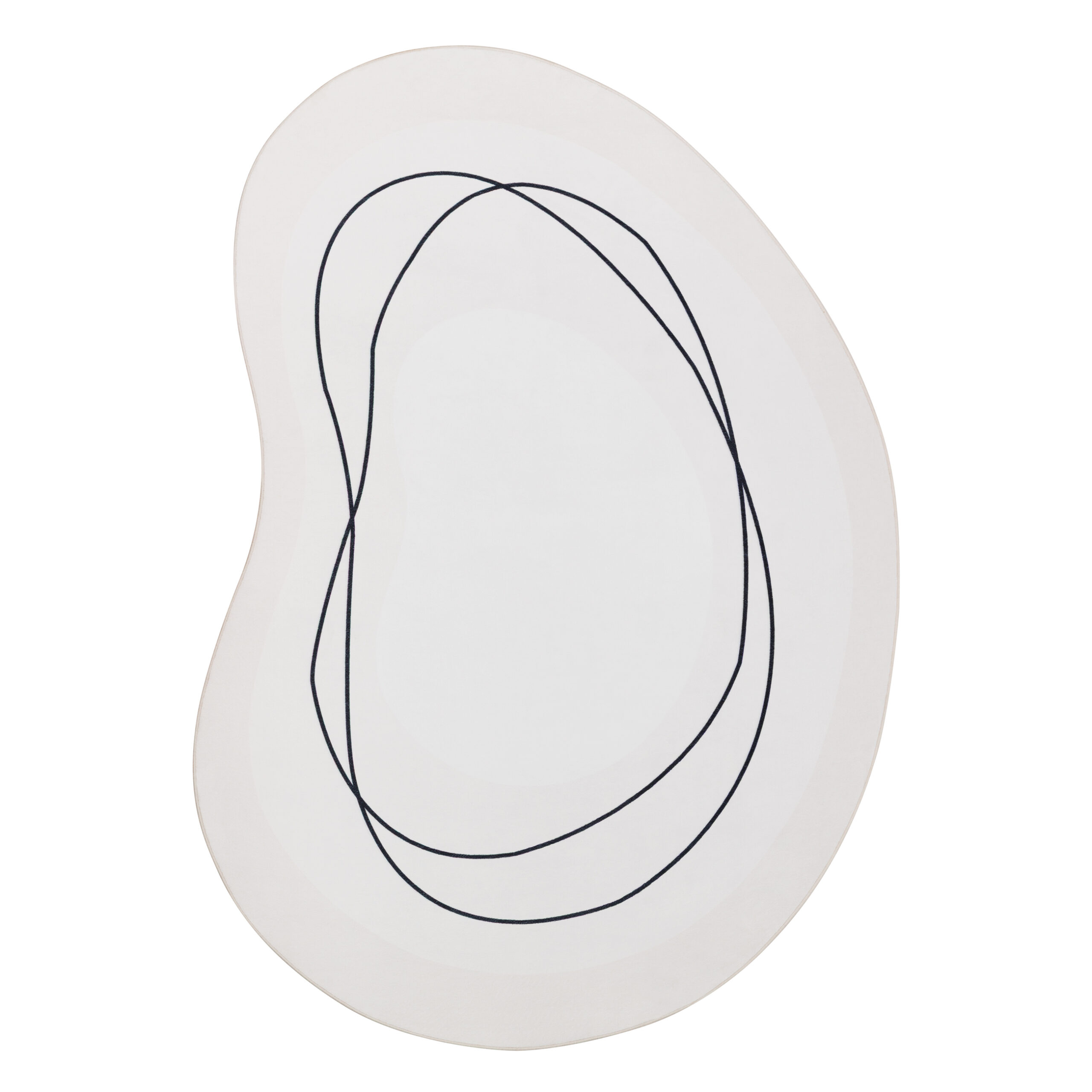 Area Rug Wisp With Irregular Shape White Lines