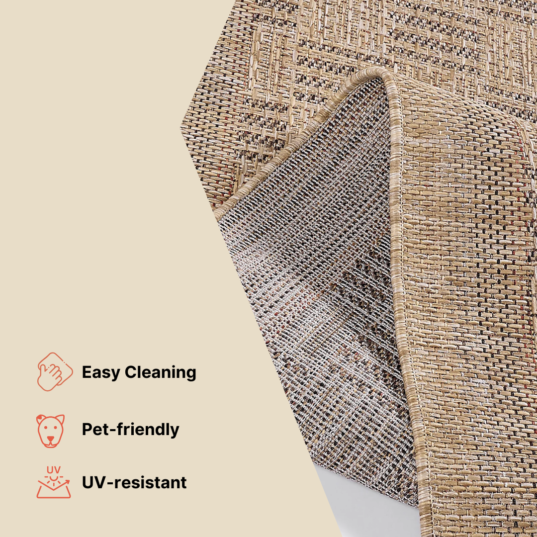 Outdoor Area Rug Yucana Grey Abstract