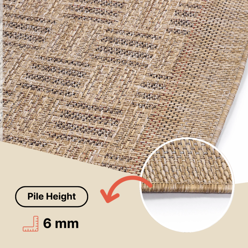 Outdoor Area Rug Yucana Brown Grey Vintage