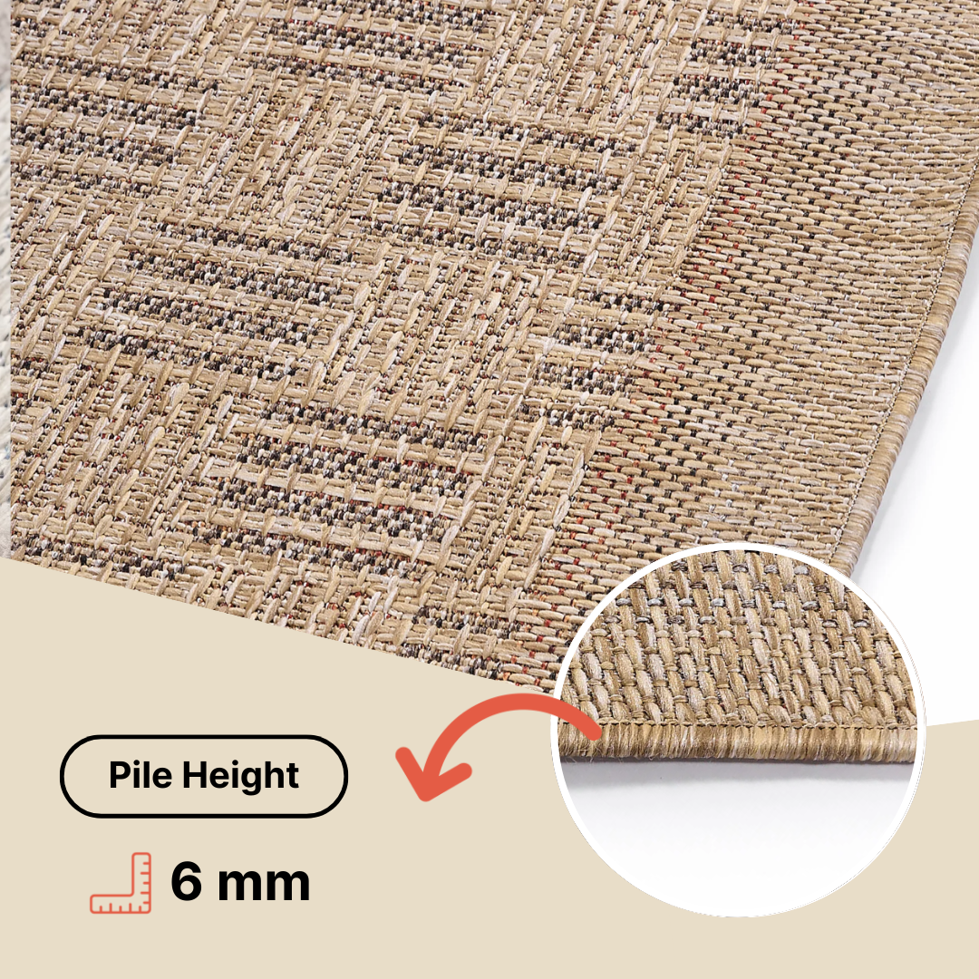 Outdoor Area Rug Yucana Brown Grey Vintage