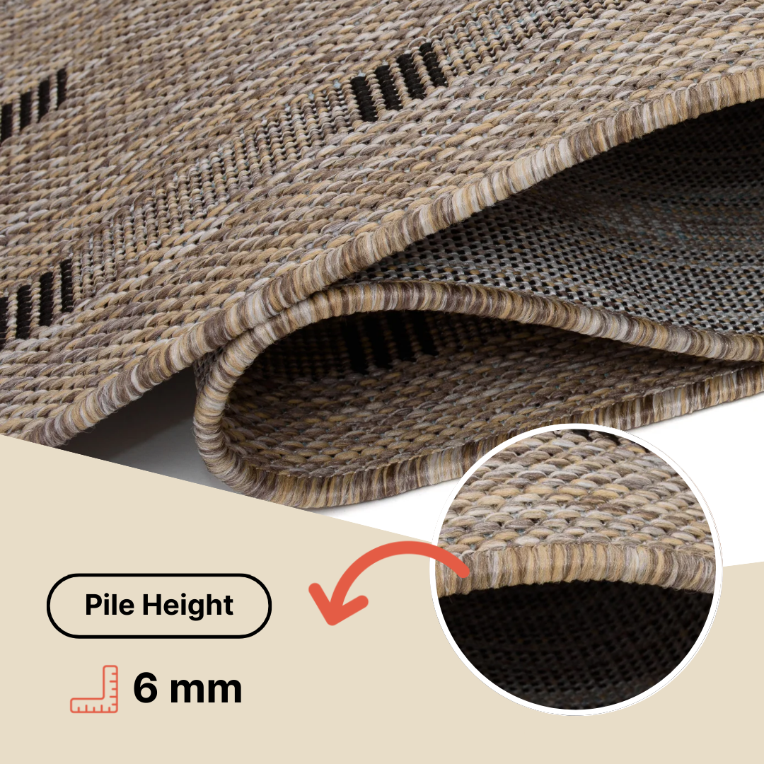 Outdoor Rug Melissa Dark Brown Diamonds
